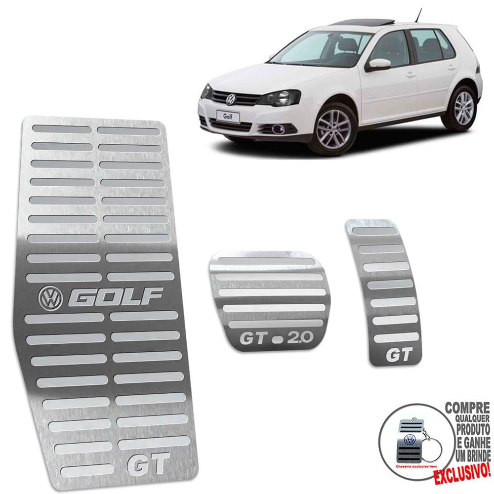 Descanso + Pedaleira Automático Golf Gt 2007 A 2013 Prata