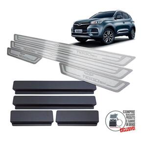 Soleira de Porta Chery Tiggo 5X 2021 2022 Prata Alto Relevo