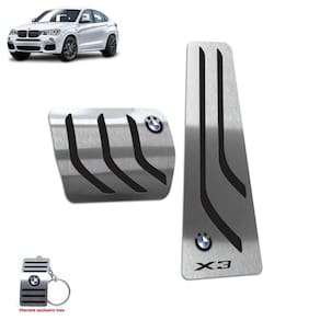 Pedaleira Automático Em Inox Bmw X3 (F25) 2011 A 2017 Preto