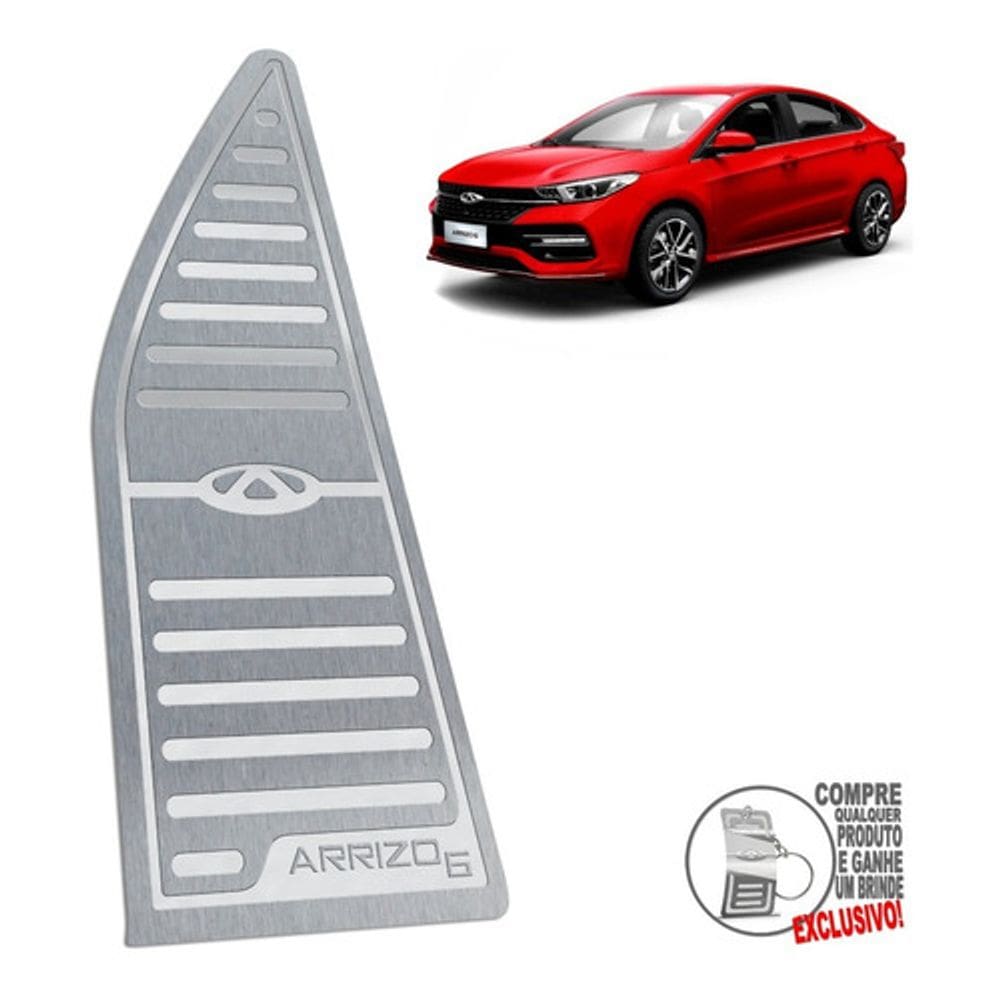 Descanso De Pé Aço Inox Chery Arrizo 6 Prata