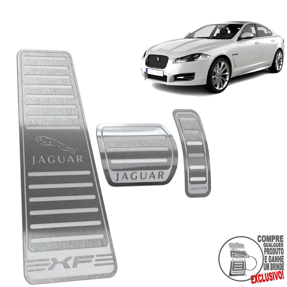 Descanso + Pedaleira Automático Jaguar XF 2008 A 2021 Prata
