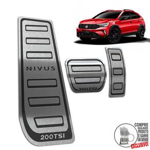 Descanso + Pedaleira Automático Volkswagen Nivus Preto