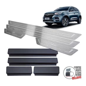 Soleira de Porta Chery Tiggo 5X 2021 2022 Prata Baixo Relevo