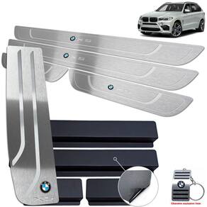 Descanso + Soleira Bmw X5 2015 A 2021 Prata Baixo Relevo