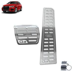 Pedaleira Automático Aço Inox Audi Q3 2012 A 2019 Prata