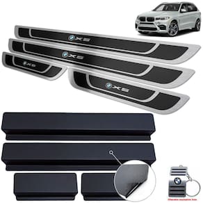 Soleira Em Inox Bmw X5 2015 A 2021 Preto Alto Relevo