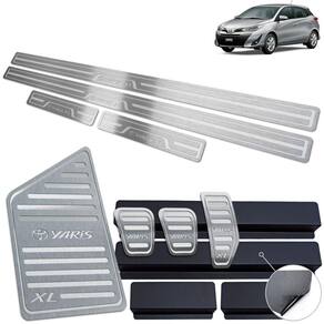 Pedaleira Manual Soleira Descanso Prata Yaris XL 2019-2022