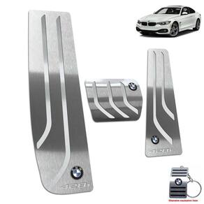 Pedaleira Automático + Descanso Bmw 428i 2015 2016 Prata