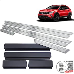 Soleira Volkswagen Nivus Highline Prata Alto Relevo