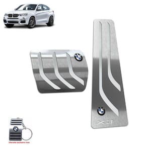 Pedaleira Automático Em Inox Bmw X3 (F25) 2011 A 2017 Prata