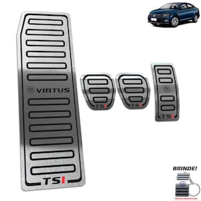 Pedaleira+ Descanso Virtus Tsi 2018 19 2020 Manual Preto