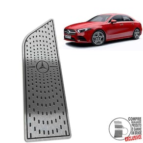 Descanso de Pé Aço Inox Mercedes A200 2019 A 2022 Preto