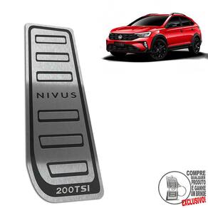 Descanso De Pé Aço Inox Volkswagen Nivus Comfortline Preto