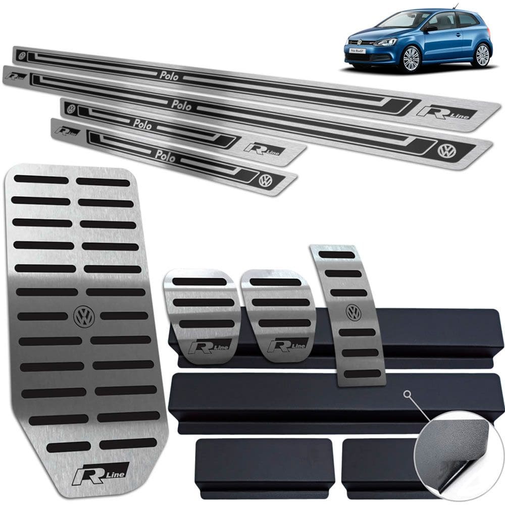 Descanso Pedaleira Manual Soleira Polo R-Line 2003 15 Preto