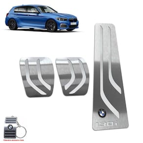 Pedaleira Manual Em Inox Bmw 130i 2006 a 2012 Prata