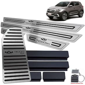 Descanso Soleira Chery Tiggo 5X 2019 2020 Preto Baixo Relevo