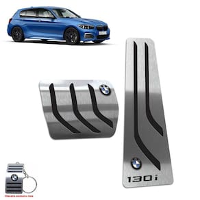 Pedaleira Automático Em Inox Bmw 130i 2006 a 2012 Preto