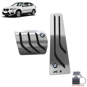 Pedaleira Automático Em Inox Bmw X1 2009 A 2015 Preto