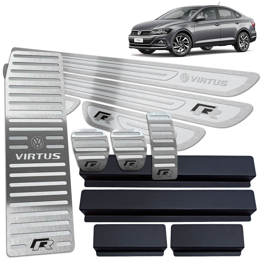Descanso Pedaleira Manual Soleira Prata AR Virtus R-Line