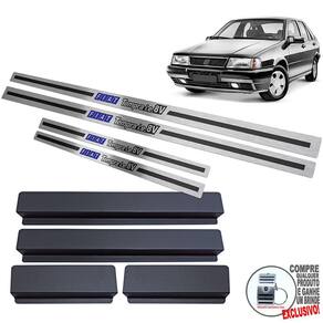 Soleira de Porta Fiat Tempra Ie 8v 1992 A 1999 Inox Preto
