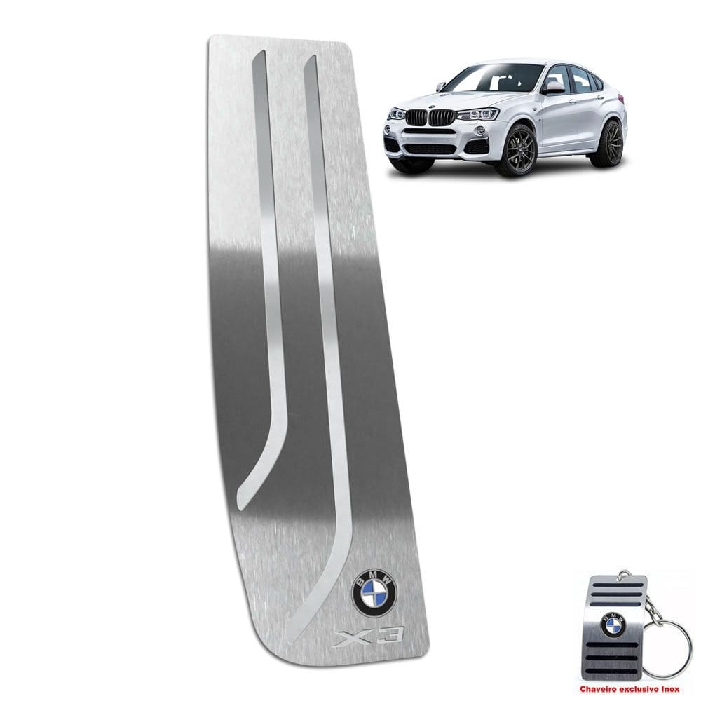 Descanso De Pé Em Aço Inox Bmw X3 (F25) 2011 a 2017 Prata