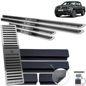 Descanso + Soleira Amarok Comfortline Preto Alto Relevo