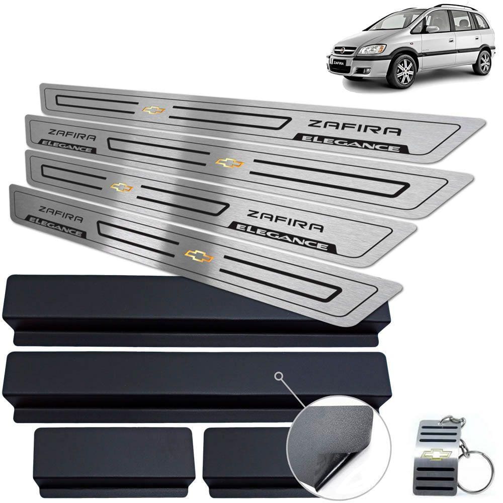 Soleira Zafira Elegance 2005 A 2012 Preto Baixo Relevo