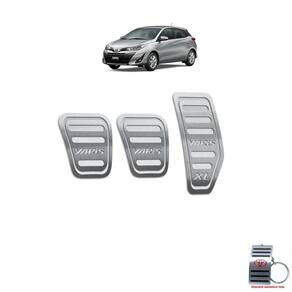 Pedaleiras Manual Aço Inox Toyota Yaris XL 2019-2022 Prata
