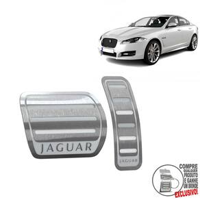 Pedaleira Automático Inox Jaguar XF 2008 A 2021 Prata