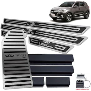 Descanso Soleira Chery Tiggo 5X 2019 2020 Preto Alto Relevo