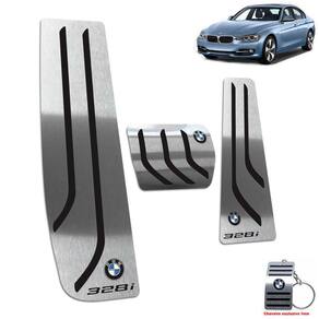 Pedaleira Automático + Descanso Bmw 328i 2011 A 2018 Preto