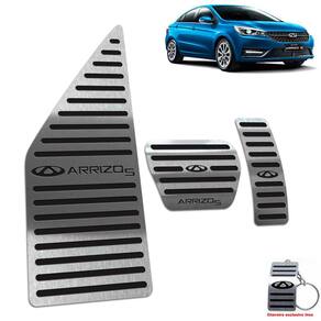 Descanso De Pé + Pedaleira Aço Inox Chery Arrizo 5 Preto