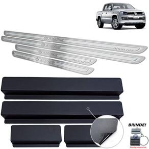 Soleira Amarok Highline 2016 A 2020 Prata Alto Relevo