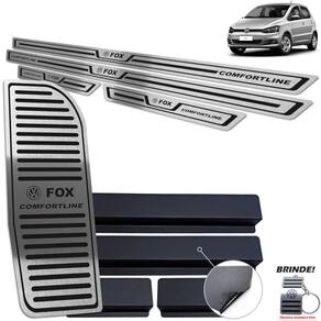 Soleira Descanso Fox Comfortline 2014 20 Preto Baixo Relevo