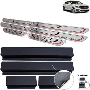 Soleiras de Portas Inox Preto Volkswagen Jetta Gli 350 Tsi