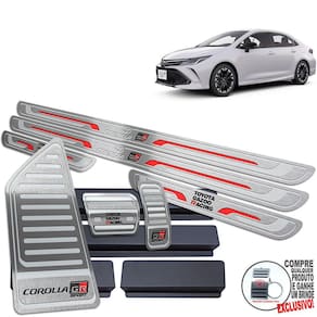 Pedaleira Soleira Descanso Corolla Gr Sport 2020 2022 Prata