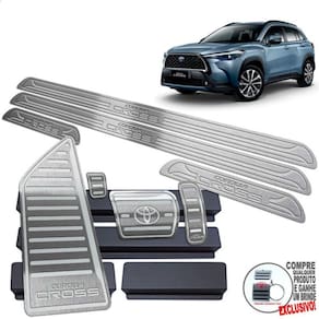 Pedaleira Soleira Descanso Prata Toyota Corolla Cross 2022