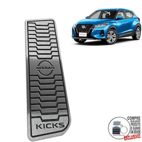 Descanso De Pé Aço Inox Nissan Kicks 2022 / Preto