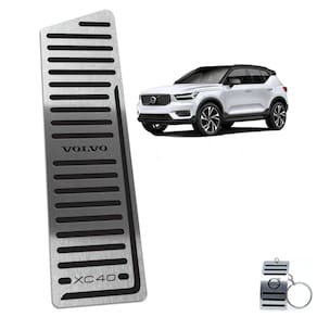 Descanso de Pé Em Aço Inox Preto Volvo XC40 2018 A 2020