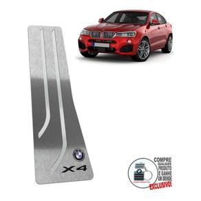 Descanso De Pé Aço Inox Bmw X4 2015 A 2018 Prata