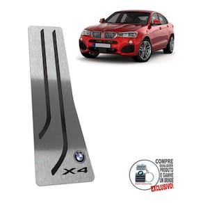 Descanso De Pé Aço Inox Bmw X4 2015 A 2018 Preto