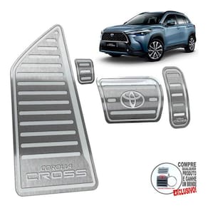 Descanso + Pedaleira Toyota Corolla Cross 2022 Prata