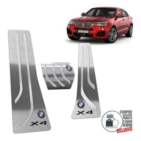 Descanso De Pé + Pedaleira Bmw X4 2015 A 2018 Prata