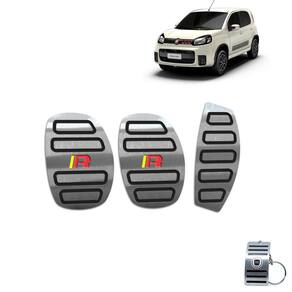 Pedaleira Manual Em Aço Inox Uno Sporting 2011 A 2018 Preto
