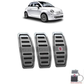 Pedaleira Manual Em Aço Inox Preto Fiat 500