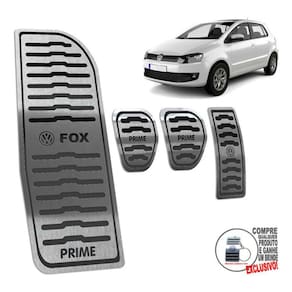 Descanso + Pedaleira Volkswagen Fox Prime 2010 A 2014 Preto