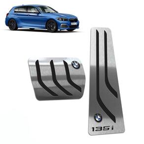 Pedaleira Automático Inox Bmw 135i (F20) 2015 A 2019 Preto