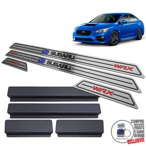 Soleira Subaru Impreza Wrx 2014 A 2018 Preto Baixo Relevo