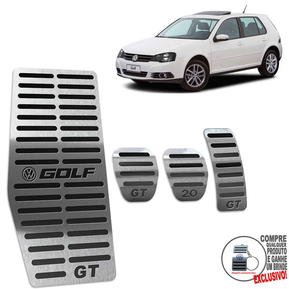 Descanso + Pedaleira Manual Golf Gt 2007 A 2013 Preto