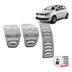 Pedaleira Manual Volkswagen Fox Prime 2010 A 2014 Prata